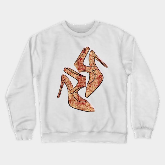 red high heels Crewneck Sweatshirt by berwies